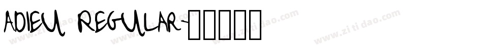 Adieu Regular字体转换